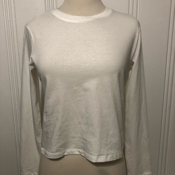 Wild Fable Classic Long Sleeve White Tee Small - Picture 4 of 15